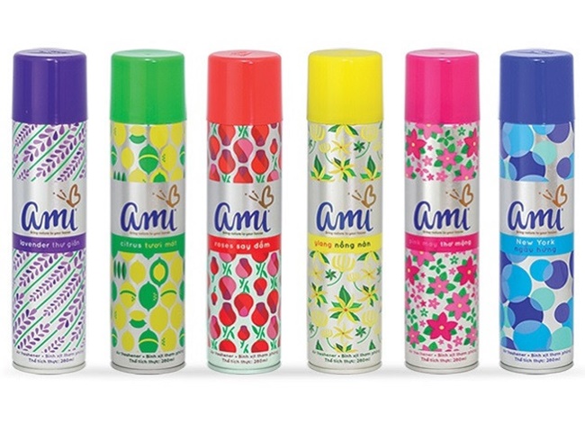 Chai xịt Ami khử m&ugrave;i nh&agrave; vệ sinh