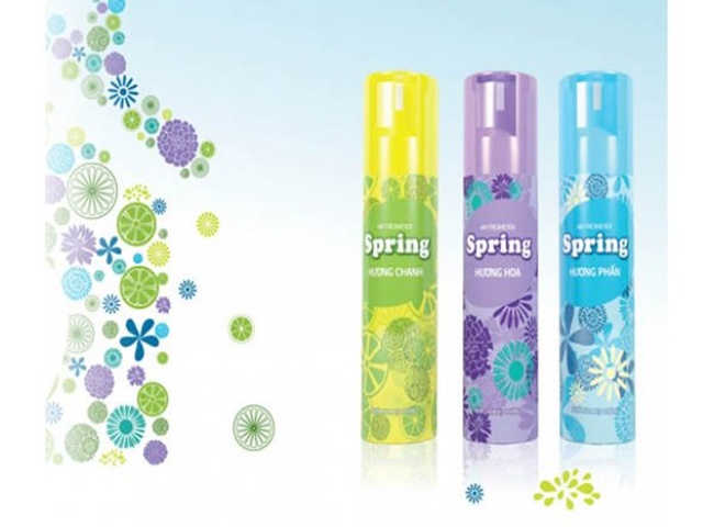Chai xịt Spring khử m&ugrave;i nh&agrave; vệ sinh